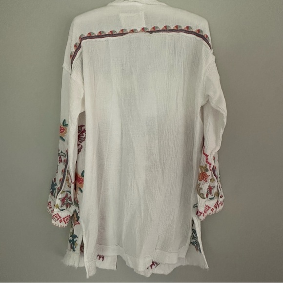 Johnny Was Toyah Blouse - Gauzy Embroidered Cotton Tunic Style Top or Dress - XS - Picture 7 of 7